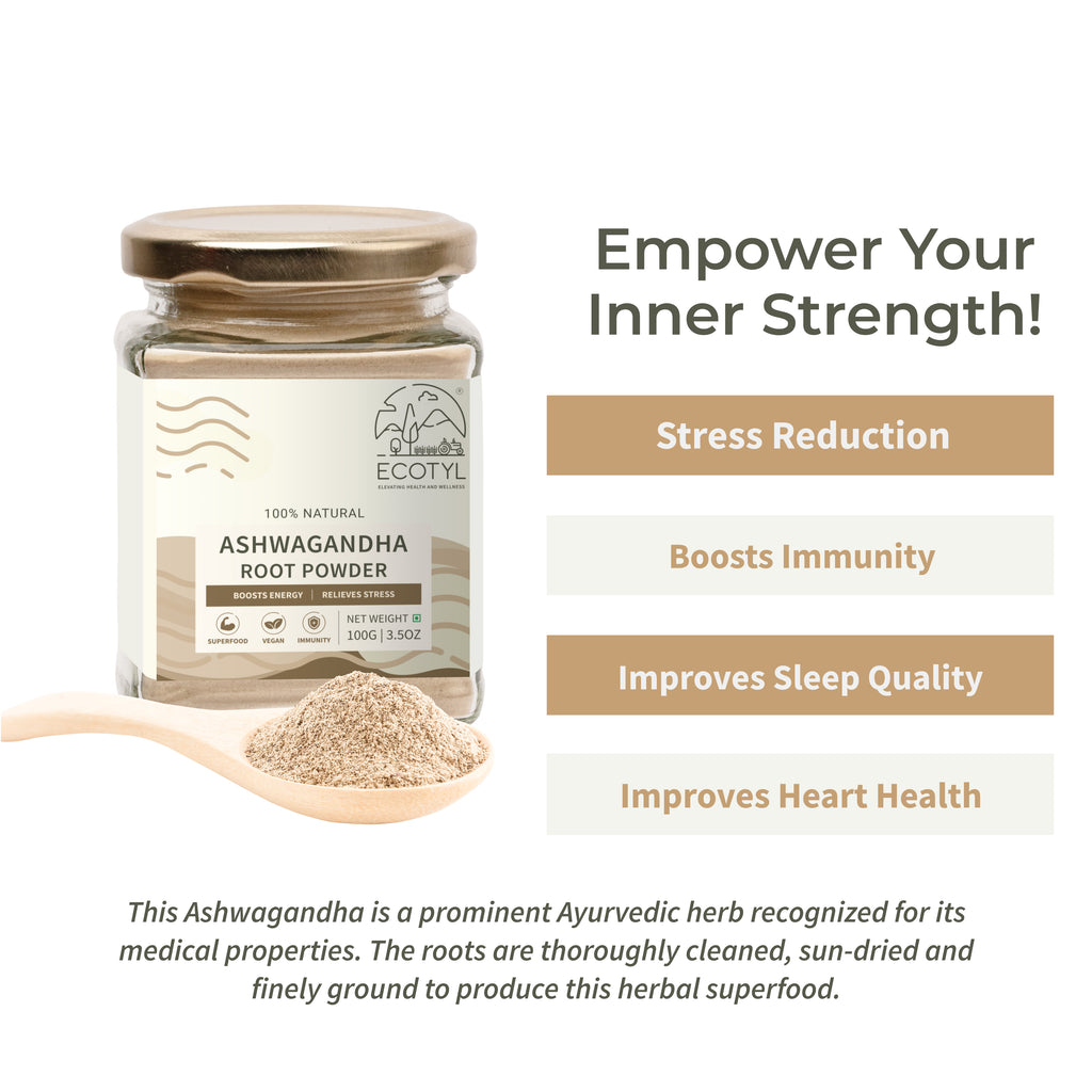 Ashwagandha Powder - Ecotyl - 100% Organic I Sustainable