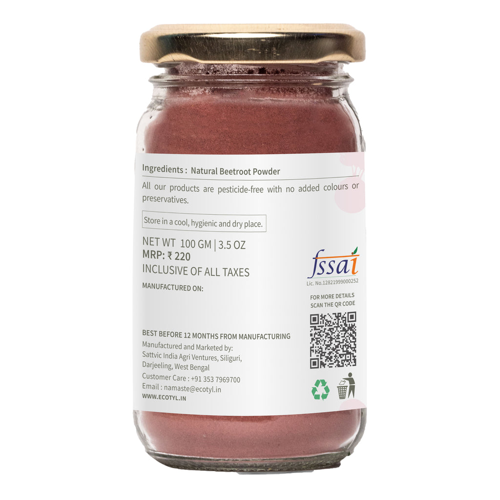 Beetroot Powder - Ecotyl - 100% Organic I Sustainable