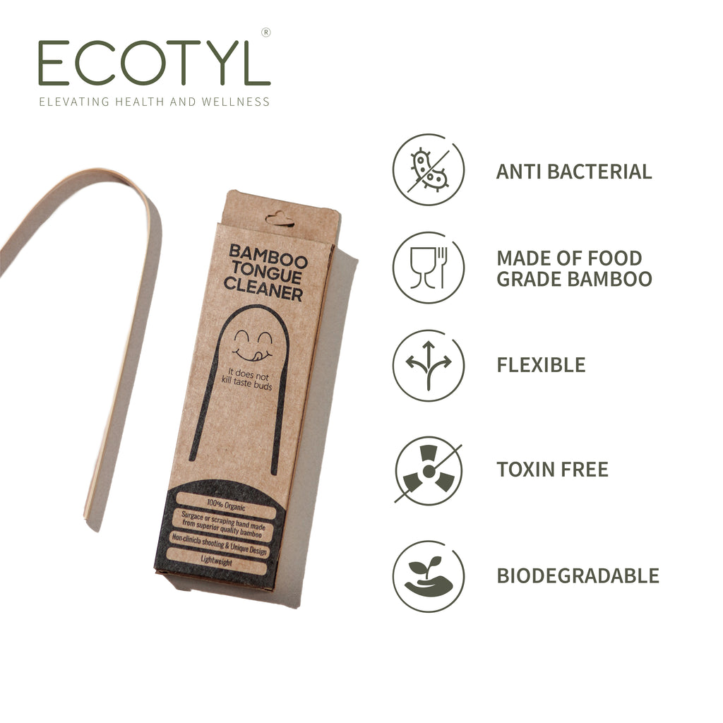 Bamboo Tongue Cleaner - Set of 2 - Ecotyl - 100% Organic I Sustainable