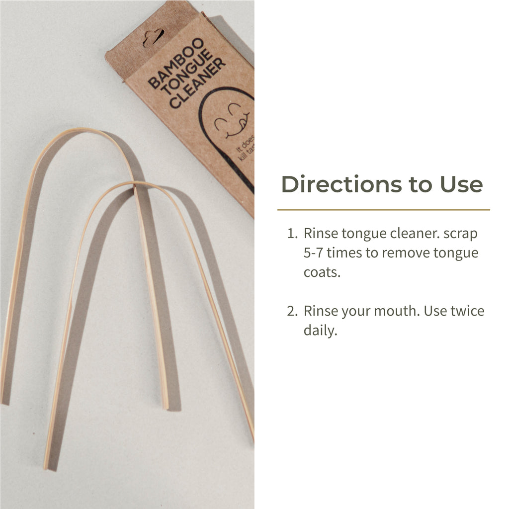 Bamboo Tongue Cleaner - Set of 2 - Ecotyl - 100% Organic I Sustainable
