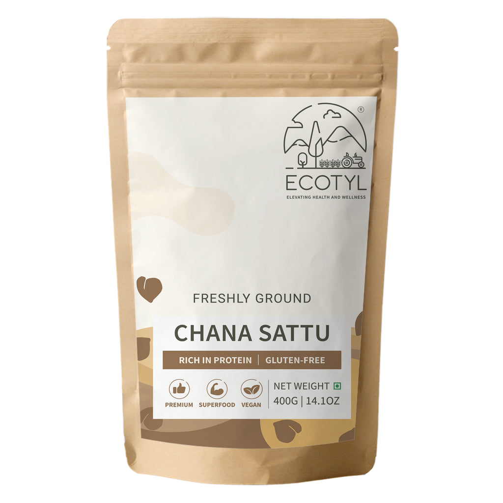 Sattu Atta - Roasted Gram Flour - Ecotyl - 100% Organic I Sustainable