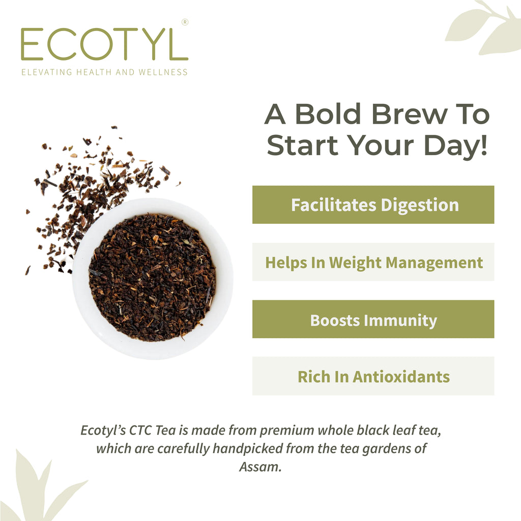 CTC Tea (Chai Patti) - Ecotyl - 100% Organic I Sustainable