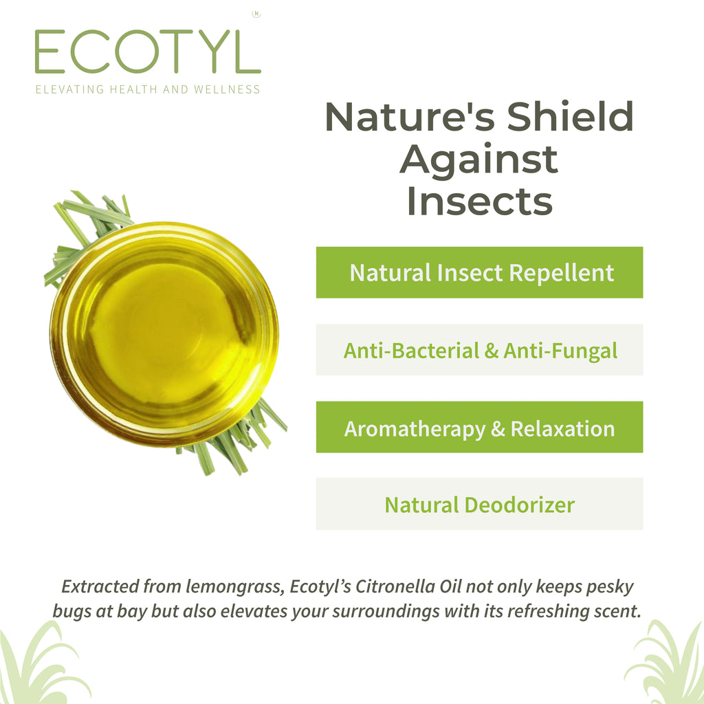 Citronella Oil - Ecotyl - 100% Organic I Sustainable