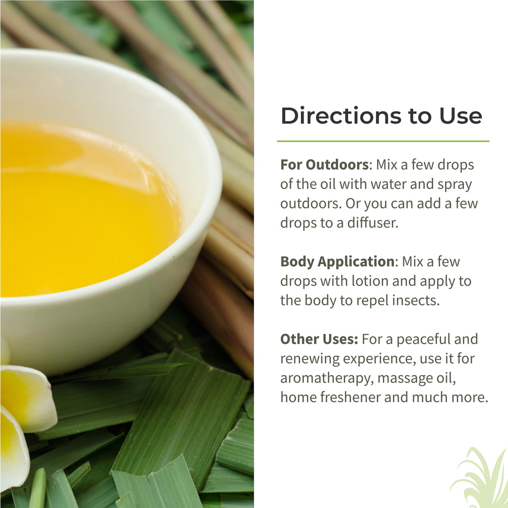 Citronella Oil - Ecotyl - 100% Organic I Sustainable