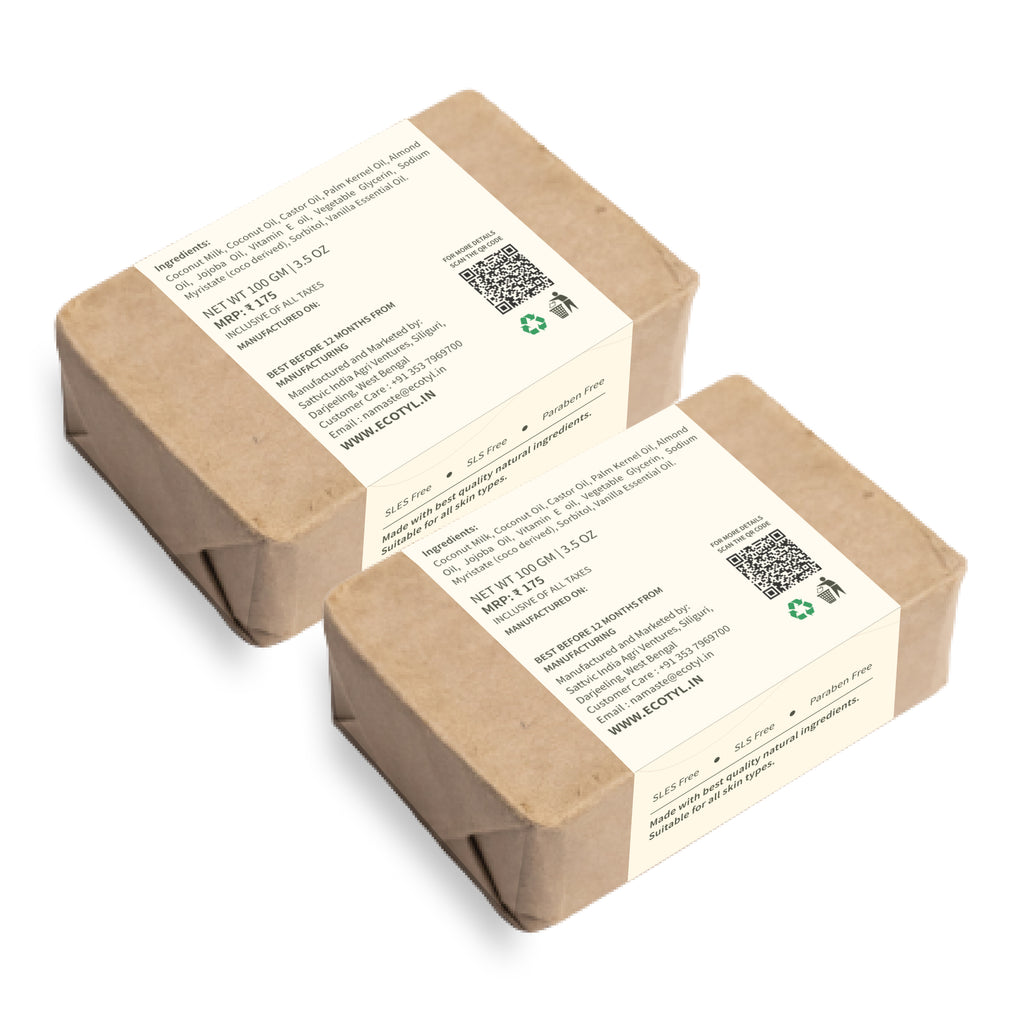 Coconut Milk & Vanilla Soap - Set of 2 - Ecotyl - 100% Organic I Sustainable