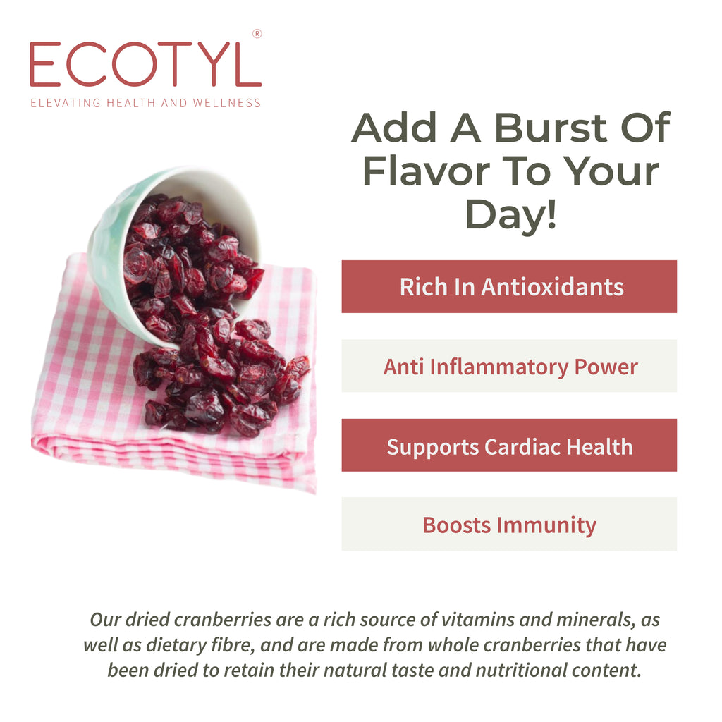 Natural Dried Cranberries - Ecotyl - 100% Organic I Sustainable