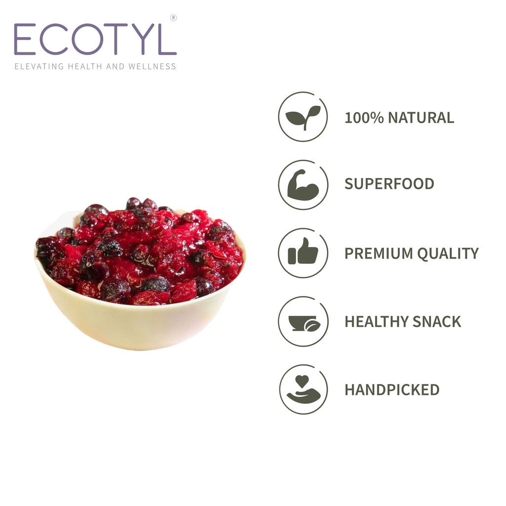 Dried Blueberres & Dried Cranberries Combo - Ecotyl - 100% Organic I Sustainable