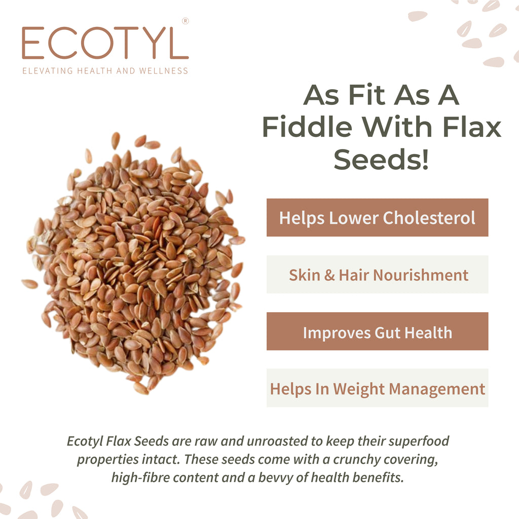 Flax Seeds - Unroasted (Set of 2) - Ecotyl - 100% Organic I Sustainable