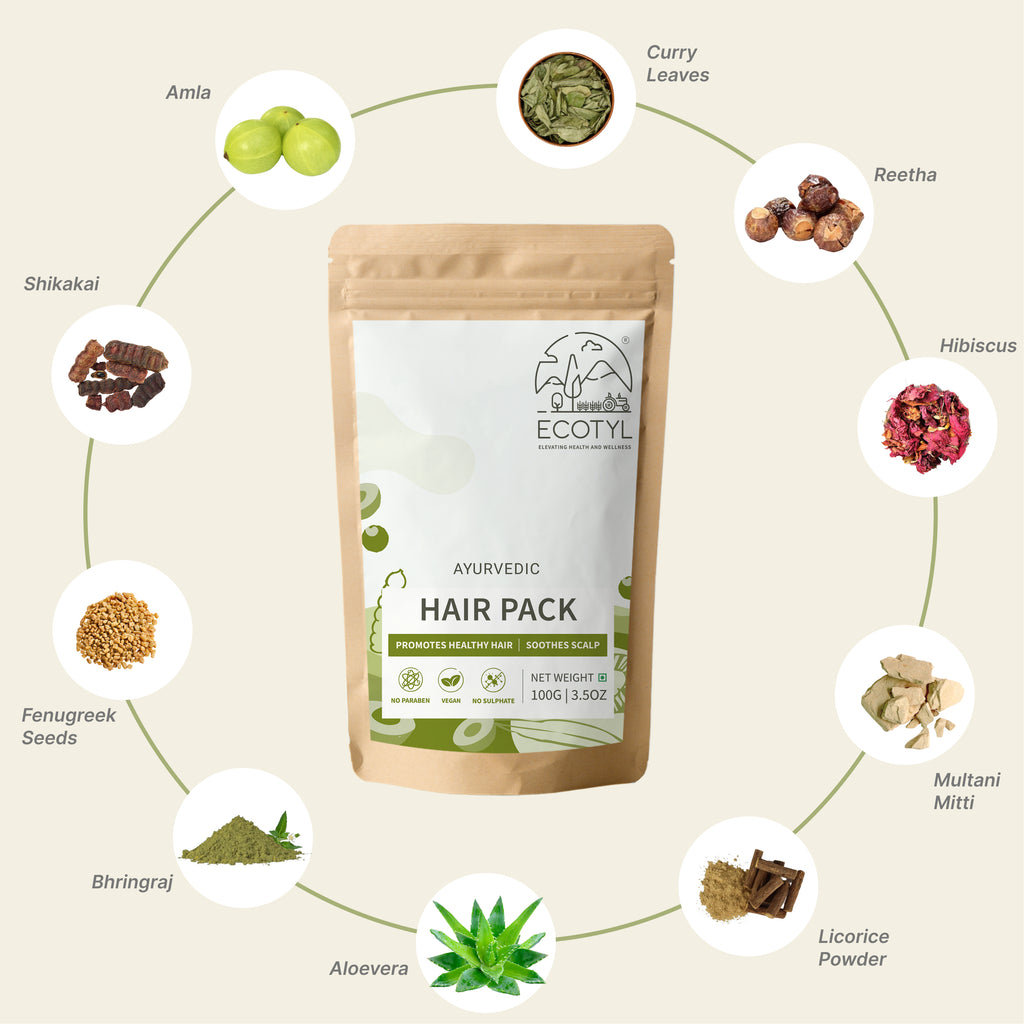 Ayurvedic Hair Pack - Ecotyl - 100% Organic I Sustainable