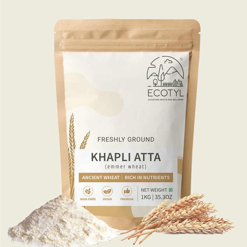 Khapli Atta (Emmer Wheat) - Ecotyl - 100% Organic I Sustainable
