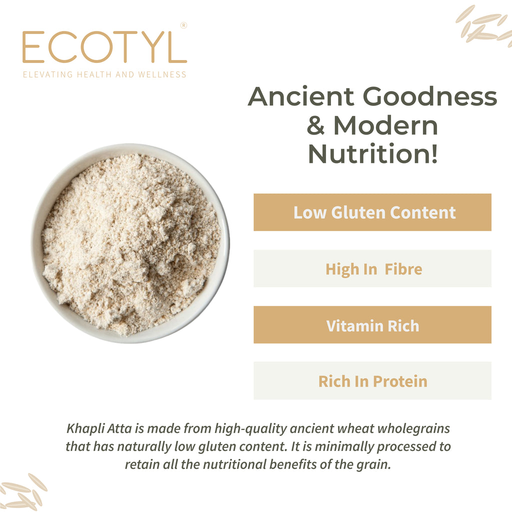 Khapli Atta (Emmer Wheat) - Ecotyl - 100% Organic I Sustainable