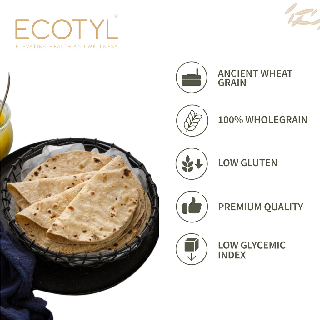 Khapli Atta (Emmer Wheat) - Ecotyl - 100% Organic I Sustainable