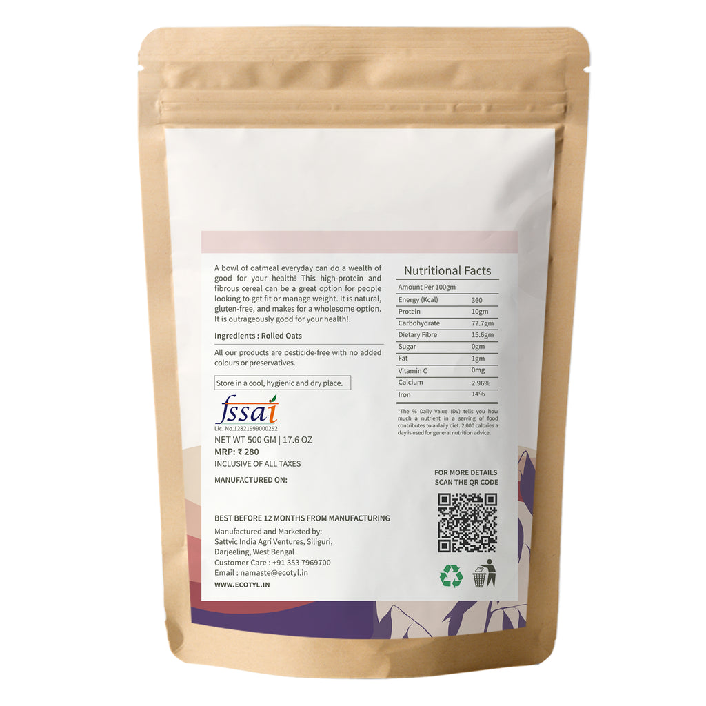 Rolled Oats - Ecotyl - 100% Organic I Sustainable