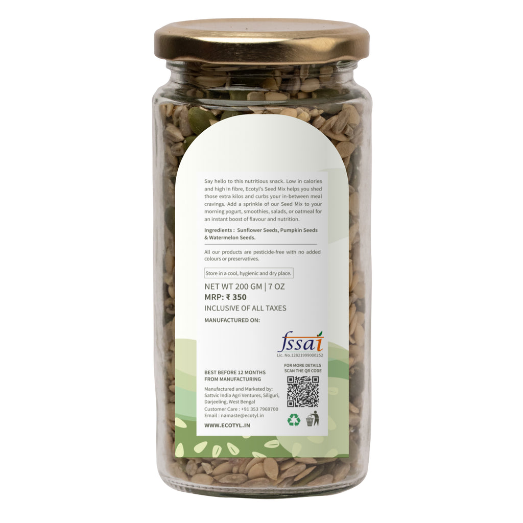 Seed Mix (3 in 1) - Unroasted - Ecotyl - 100% Organic I Sustainable