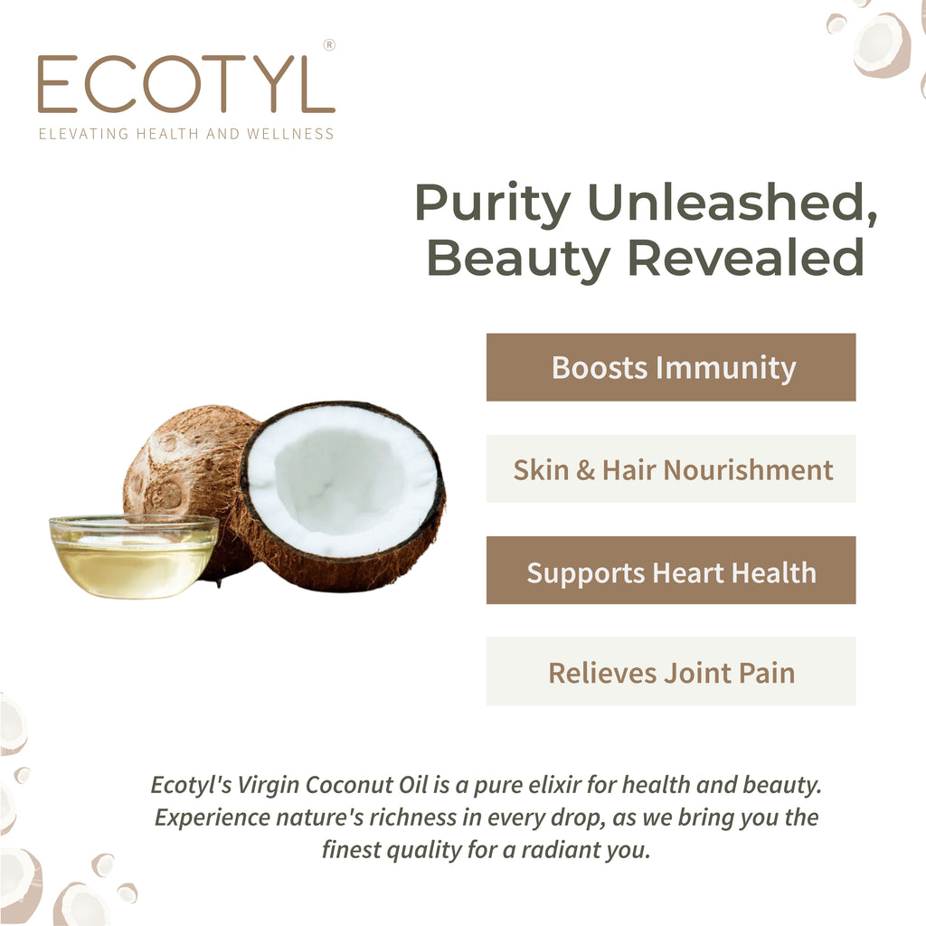 Cold Pressed Virgin Coconut Oil - Ecotyl - 100% Organic I Sustainable