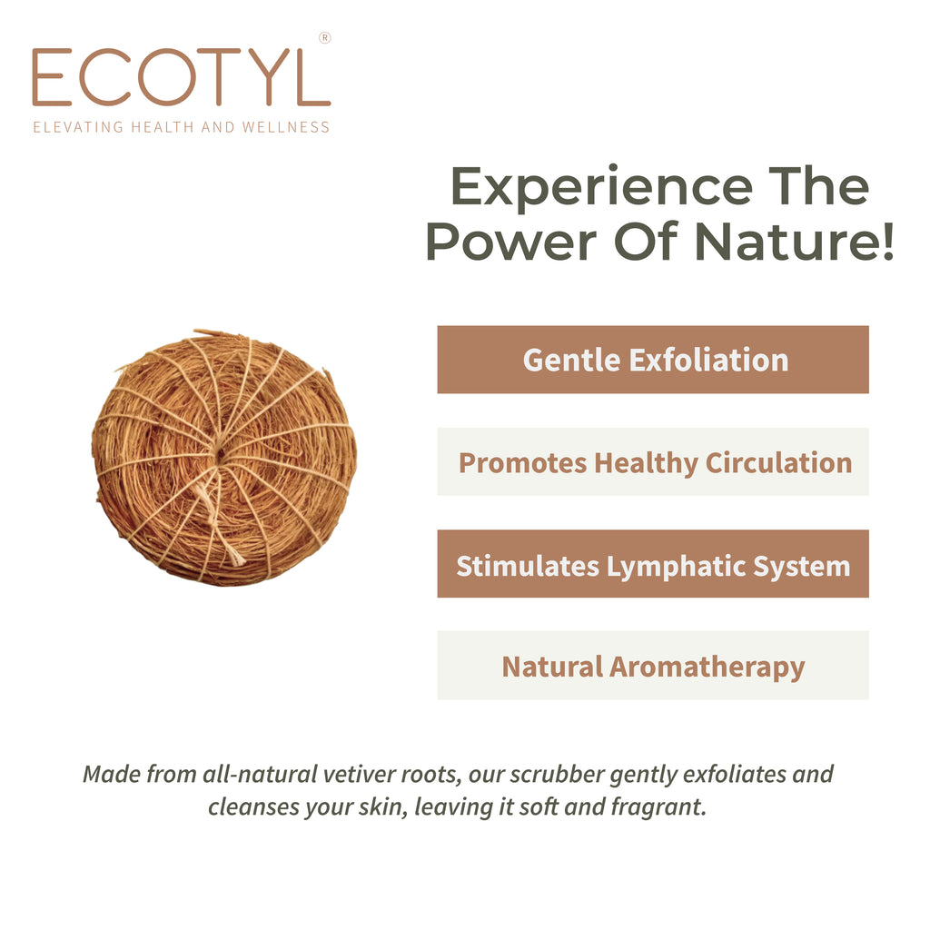 Vetiver Scrubber - Set of 3 - Ecotyl - 100% Organic I Sustainable