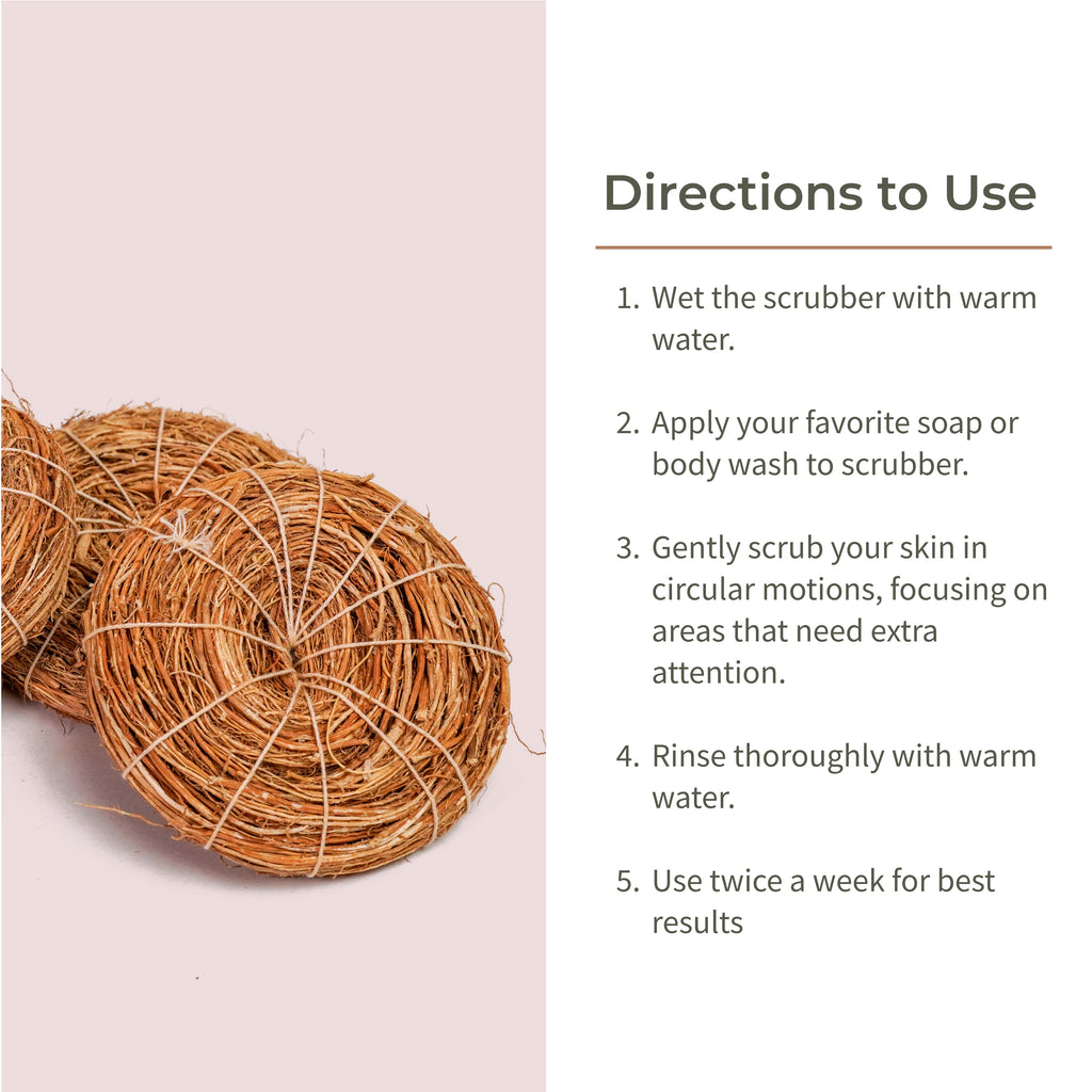 Vetiver Scrubber - Set of 3 - Ecotyl - 100% Organic I Sustainable
